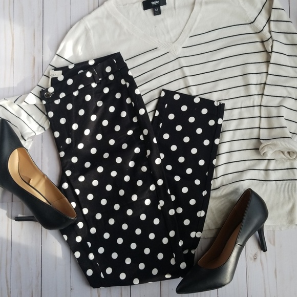 Forever 21 Pants - Forever 21 Polka Dot High Waist ANKLE LENGTH Pants